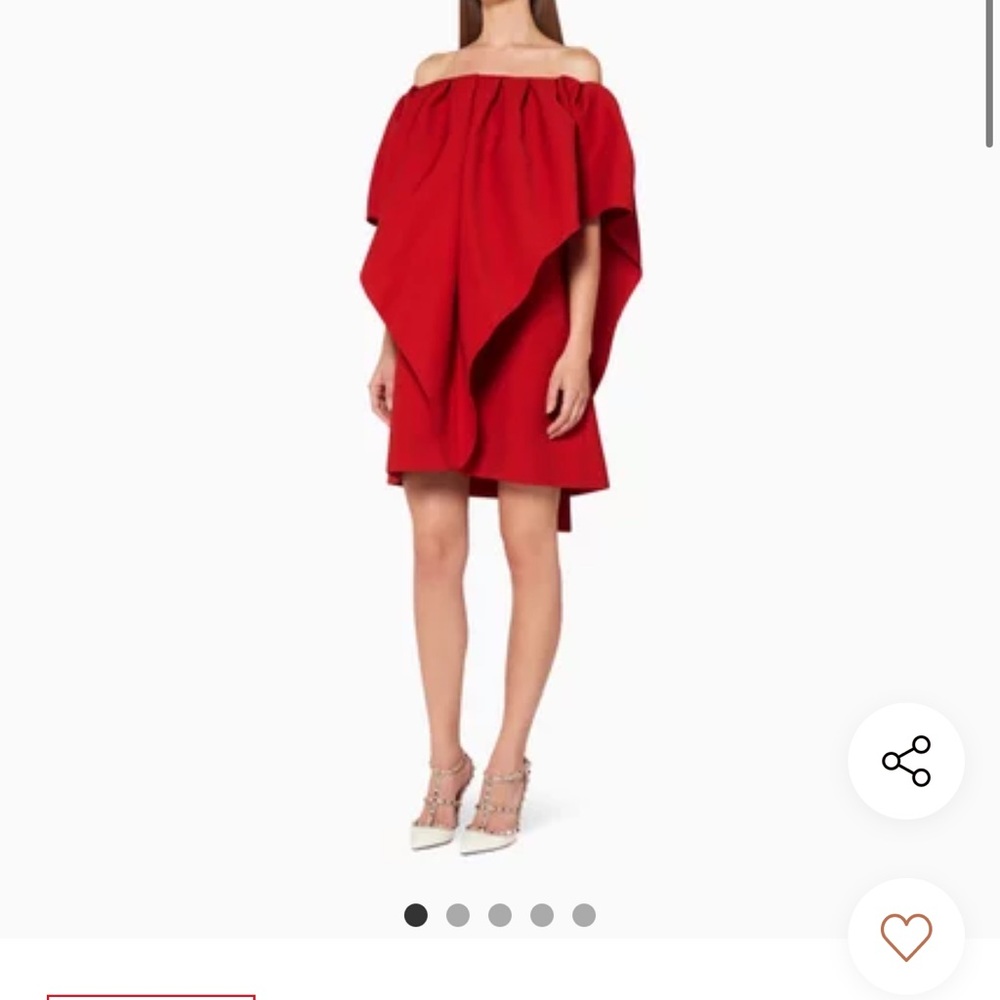 Valentino Garavani Elegant Red Off-Shoulder Dress